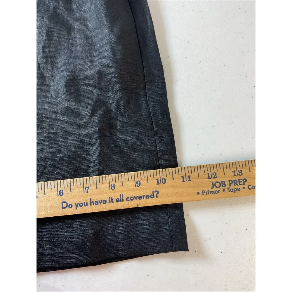 Reformation Black Linen Waist Drawstring Pant Sz M Casual Beach‎ Travel Resort